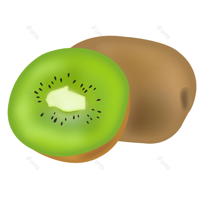 卡通图片,插画元素,水果PNG,绿色免抠素材